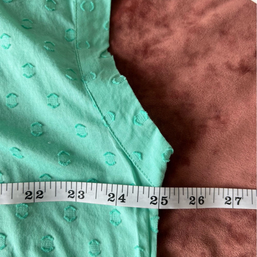 Van Heusen Teal Top Size XXL Women’s Cotton Dots Collar Button Details - Picture 10 of 11